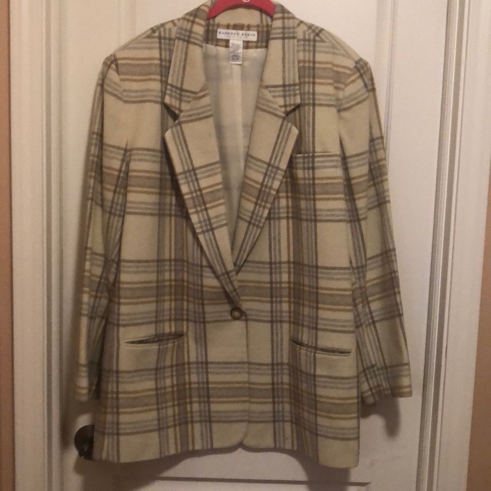 Kathryn Deene Plaid Blazer Size 26/28